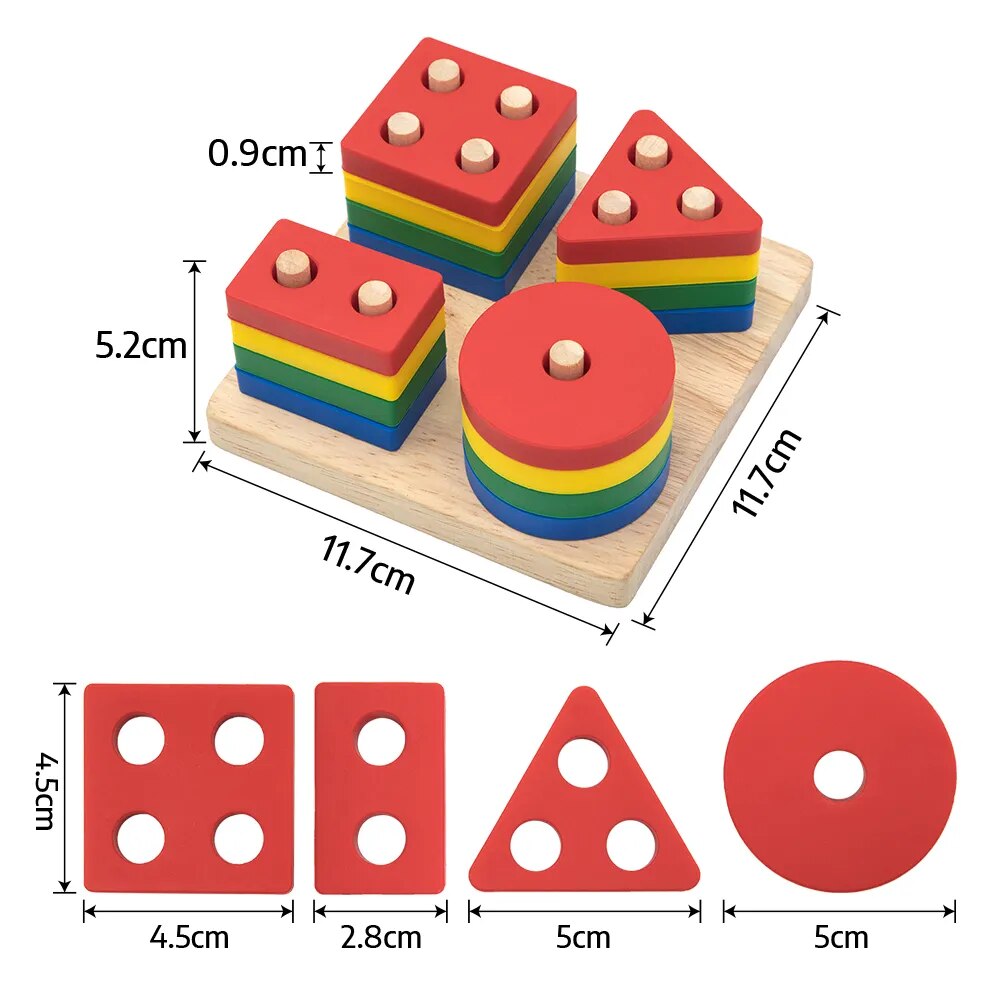 Silicone+Wooden Geometric Shape