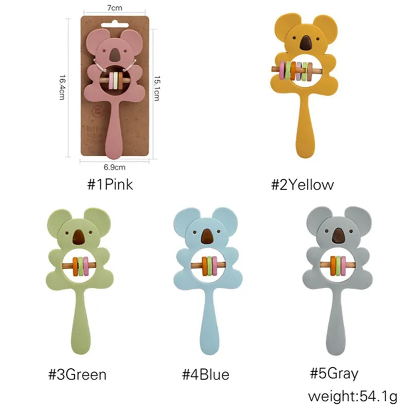 Silicone Rattle-Teether Koala