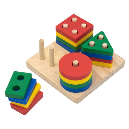Silicone+Wooden Geometric Shape