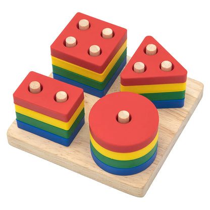Silicone+Wooden Geometric Shape