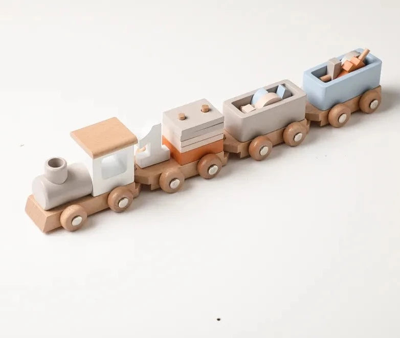Montessori Wooden Birthday Train
