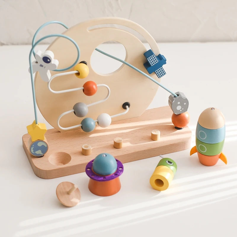 Wooden Planet Bead Maze