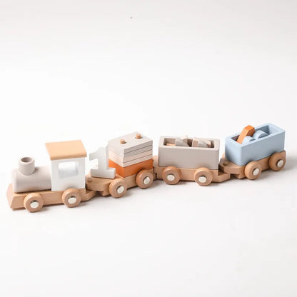 Montessori Wooden Birthday Train