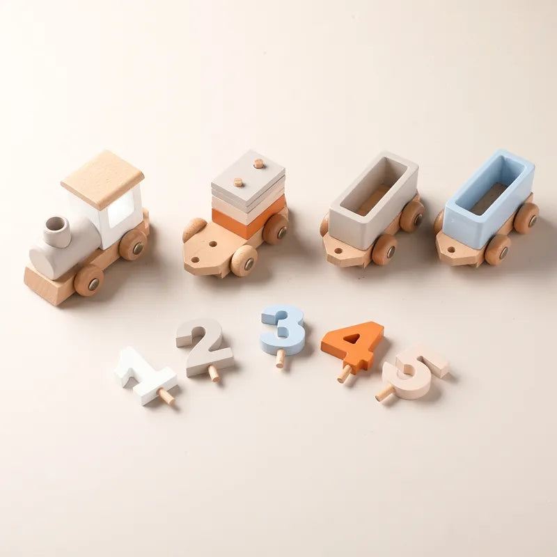 Montessori Wooden Birthday Train