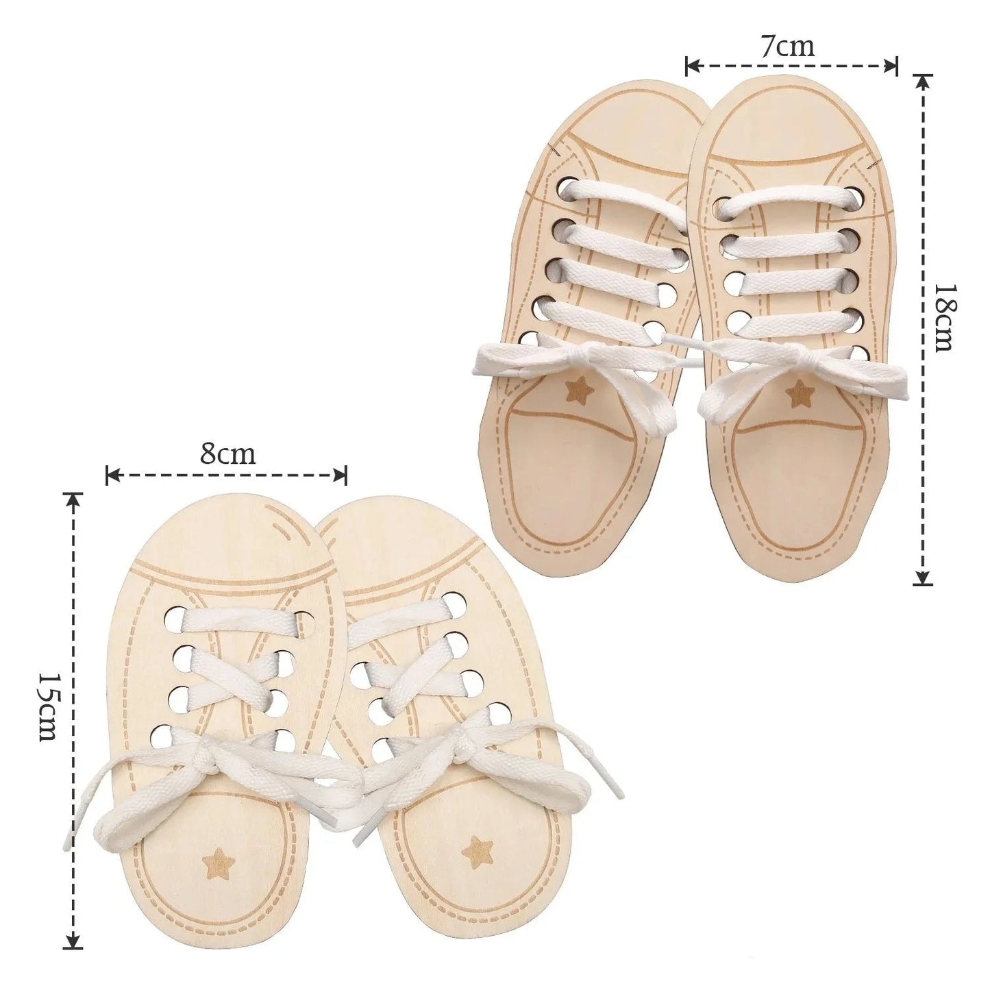 Wooden Lacing Shoes