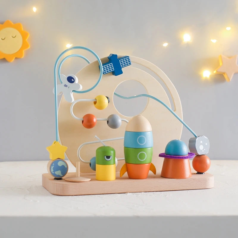 Wooden Planet Bead Maze