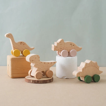 Pull Dinosaur On Wheels