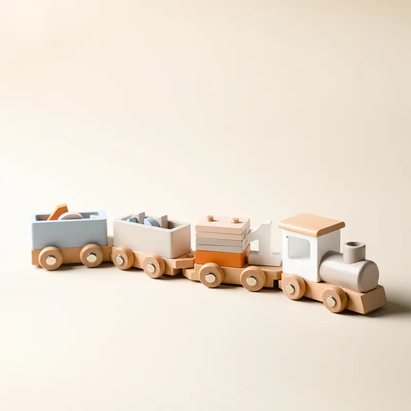 Montessori Wooden Birthday Train