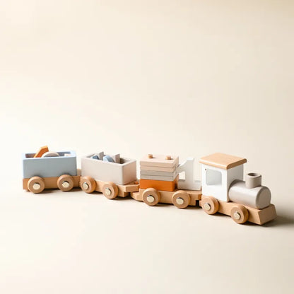 Montessori Wooden Birthday Train