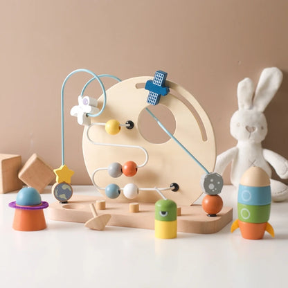 Wooden Planet Bead Maze