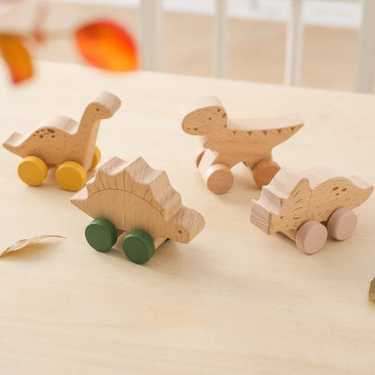 Pull Dinosaur On Wheels