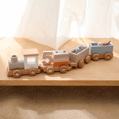 Montessori Wooden Birthday Train